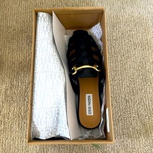 Brand new Steve Madden flat. Black with gold details.